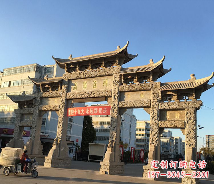 常州仿古石牌坊雕塑