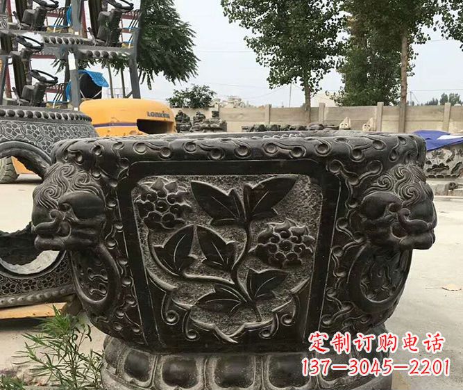 常州仿古招财水缸石雕 (3)