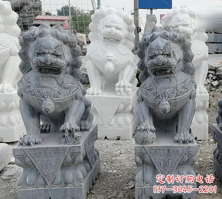 常州仿古青石狮子塑像