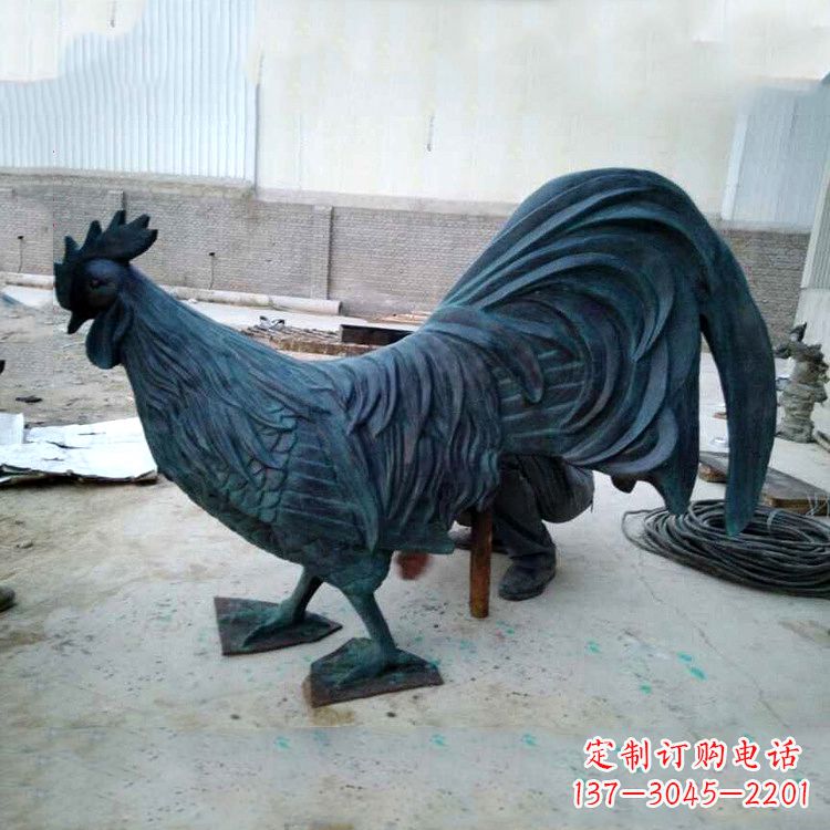常州古典铜雕公鸡