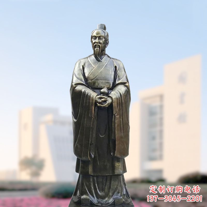 常州仿铜玻璃钢扁鹊雕塑