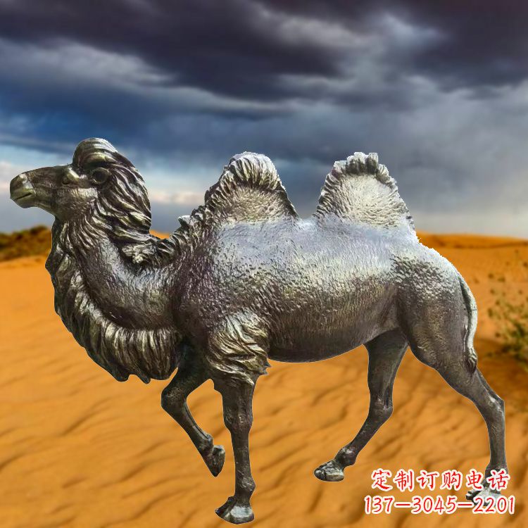 常州仿铜玻璃钢骆驼雕塑
