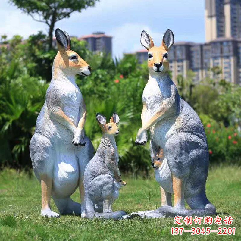 常州仿真袋鼠玻璃钢雕塑