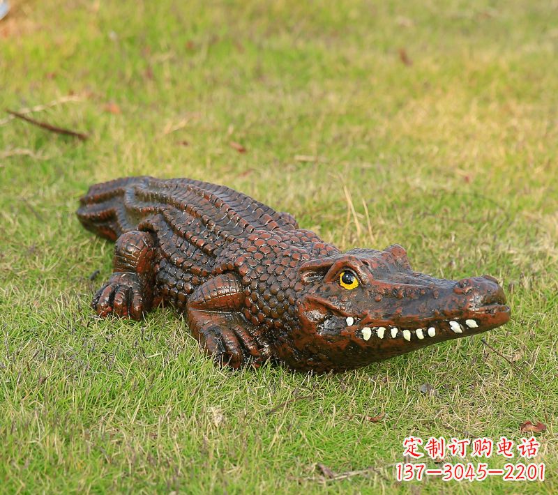 常州仿真鳄鱼雕塑园林动物景观雕塑