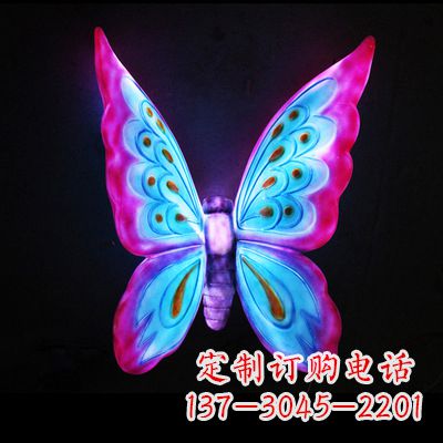 常州仿真蝴蝶_大号粉色发光款73x50x30