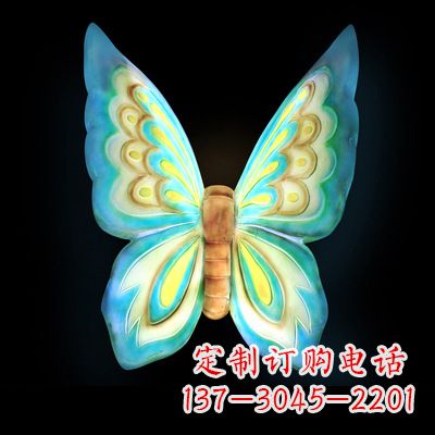 常州 大号蓝色发光蝴蝶塑像