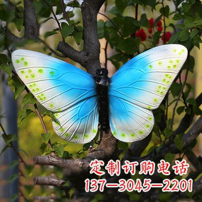 常州精致风韵,蓝白蝴蝶雕塑