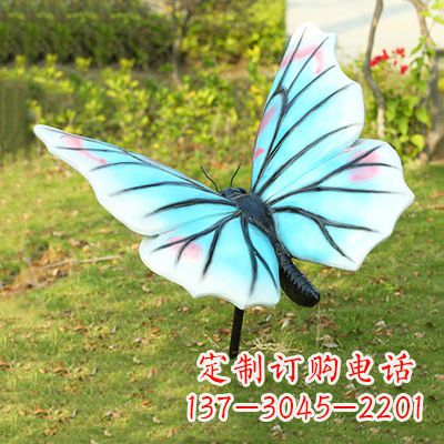 常州浅蓝白色蝴蝶雕塑