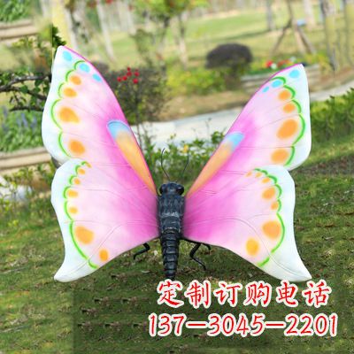 常州紫白色蝴蝶雕塑