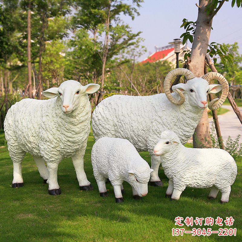 常州乡村绵羊雕塑 – 农家院庭院仿真动物摆件