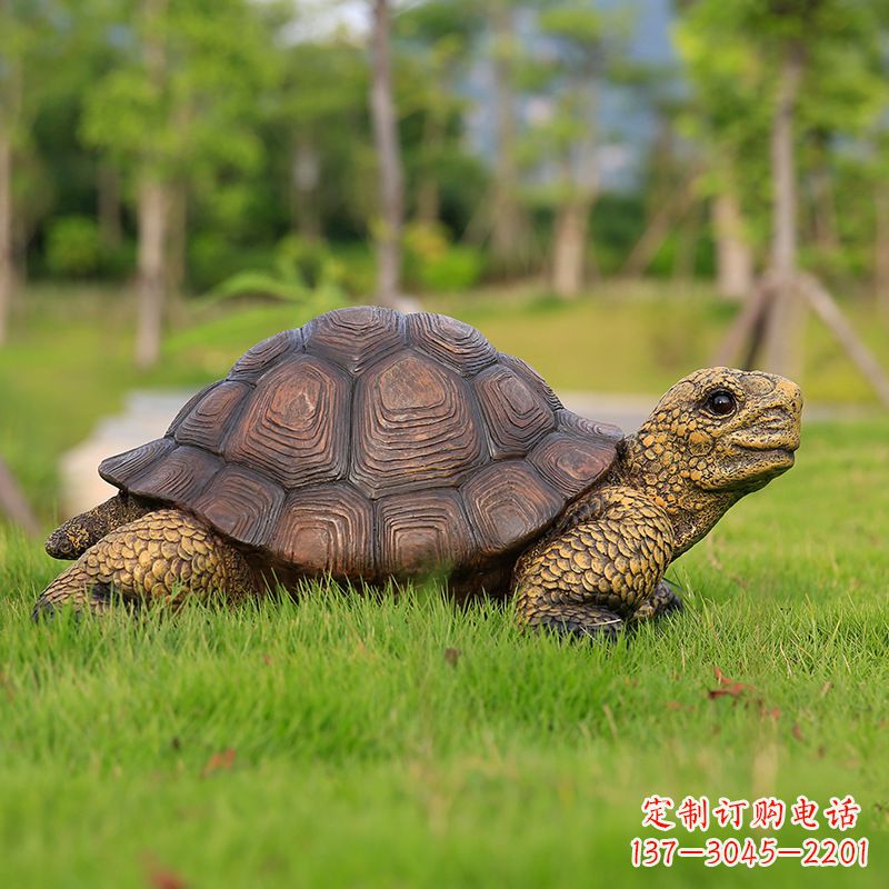 常州玻璃钢乌龟雕塑草坪摆件