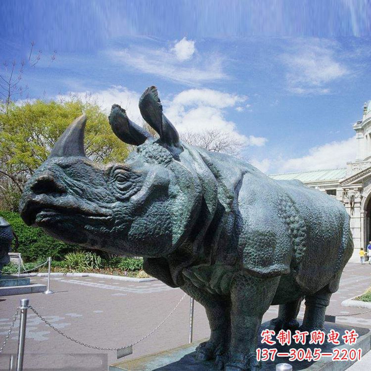 常州高端犀牛铜雕艺术品