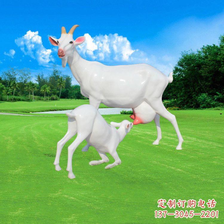 常州精美仿真羊羔羊跪乳雕塑