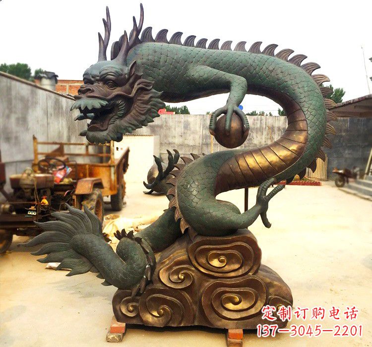 常州精致铜雕飞龙珠