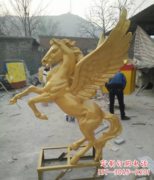 常州飞马动物铜雕,精美细腻