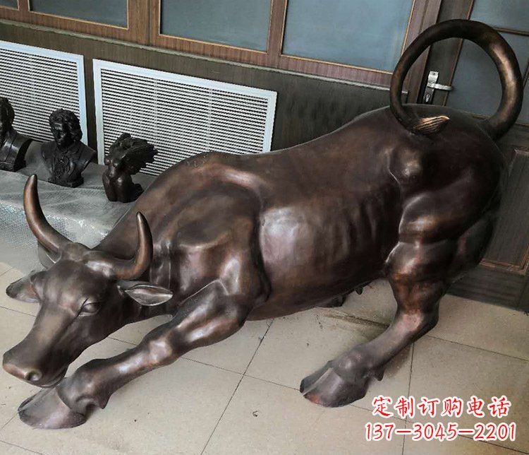 常州传统工艺精美牛铜雕塑