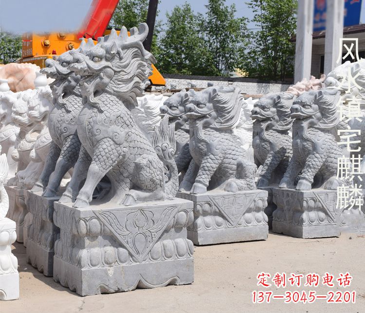 常州精雕细琢的麒麟石雕