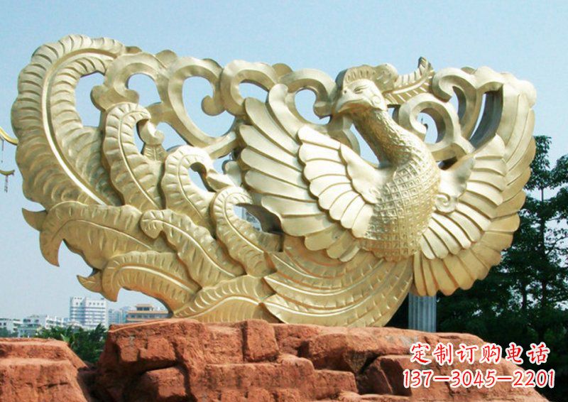 常州传统古典风格凤凰雕塑