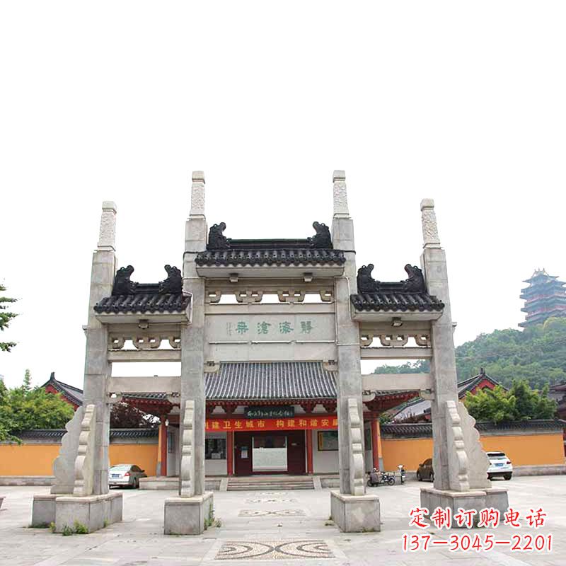 常州艺术镶嵌石牌坊雕塑