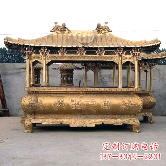 常州三足铜香炉雕塑