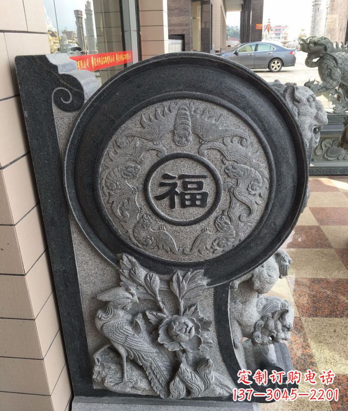 常州福字抱鼓石招财石门墩