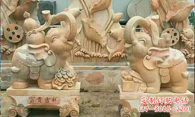 常州祥和典雅 富贵吉祥大象石雕