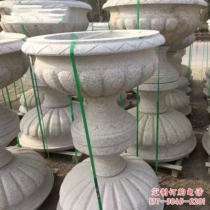 常州高墩砂岩石雕刻花盆精致技艺打造传统文化风韵