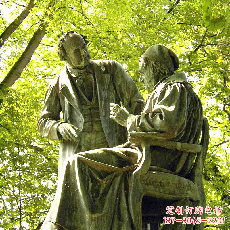 常州高斯友谊铜雕景观像