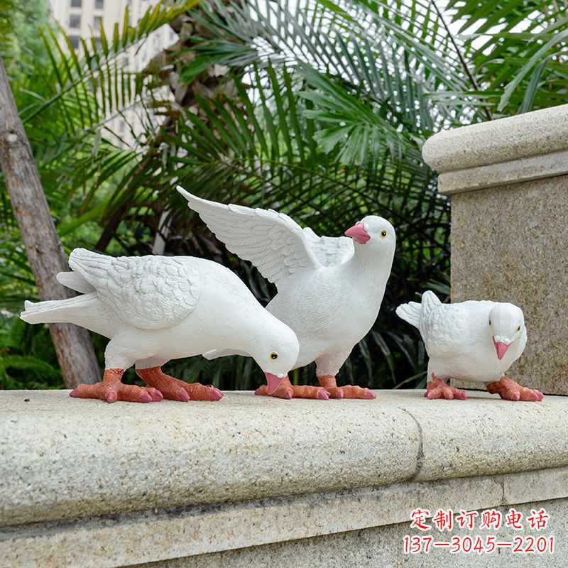 常州纯美飞翔——手工鸽子雕塑