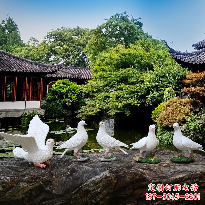 常州令人惊艳的鸽子雕塑