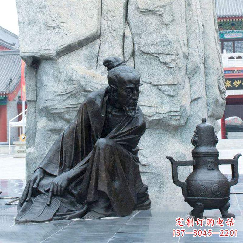 常州中国医史传承葛洪炼丹情景雕塑
