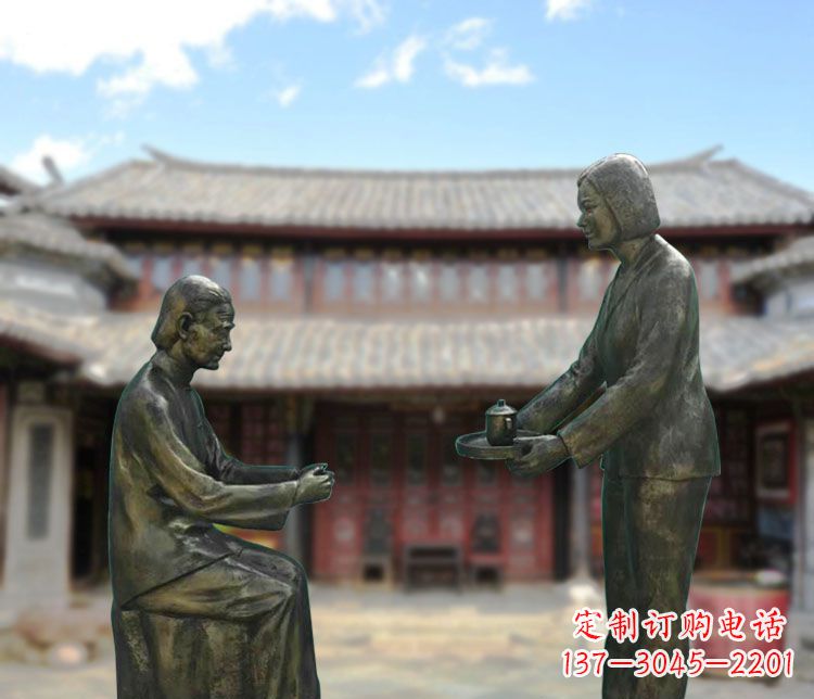 常州女儿情怀铜雕
