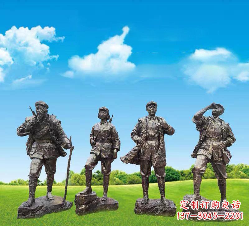 常州青铜雕刻-八路军战士雕塑