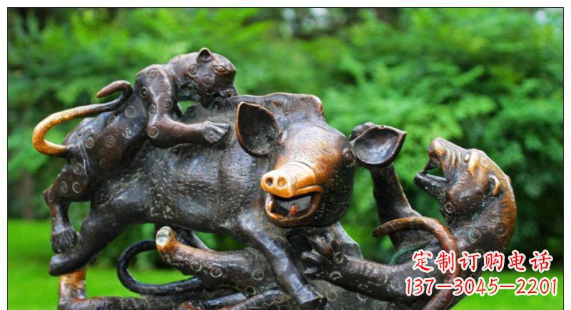 常州艺术精美的豹子铜雕