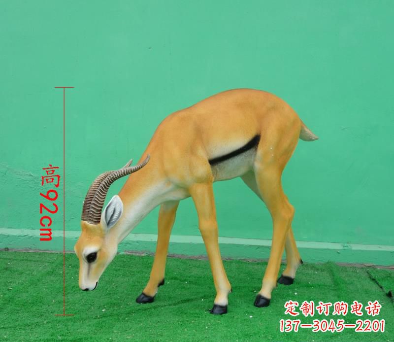 常州公园玻璃钢动物仿真羚羊雕塑