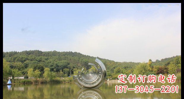 常州不锈钢圆环景观雕塑