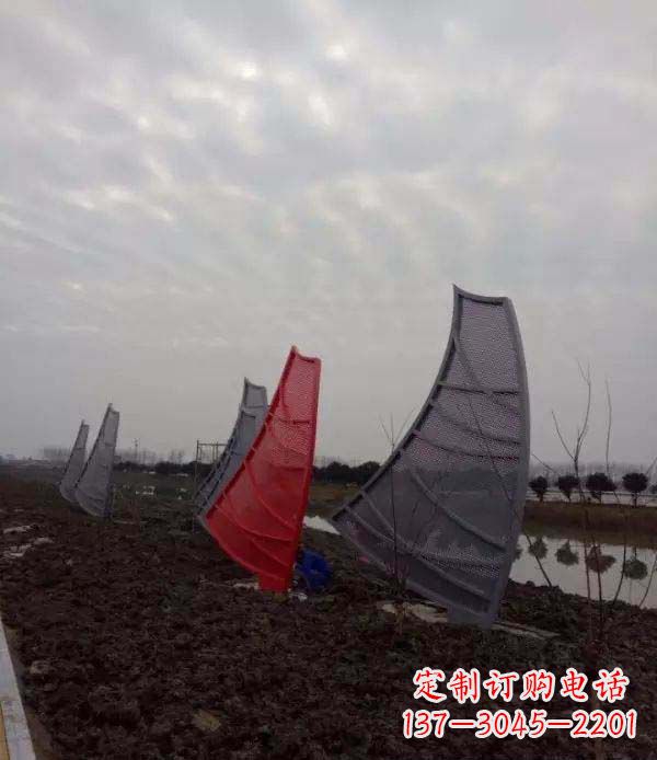 常州不锈钢抽象帆船雕塑
