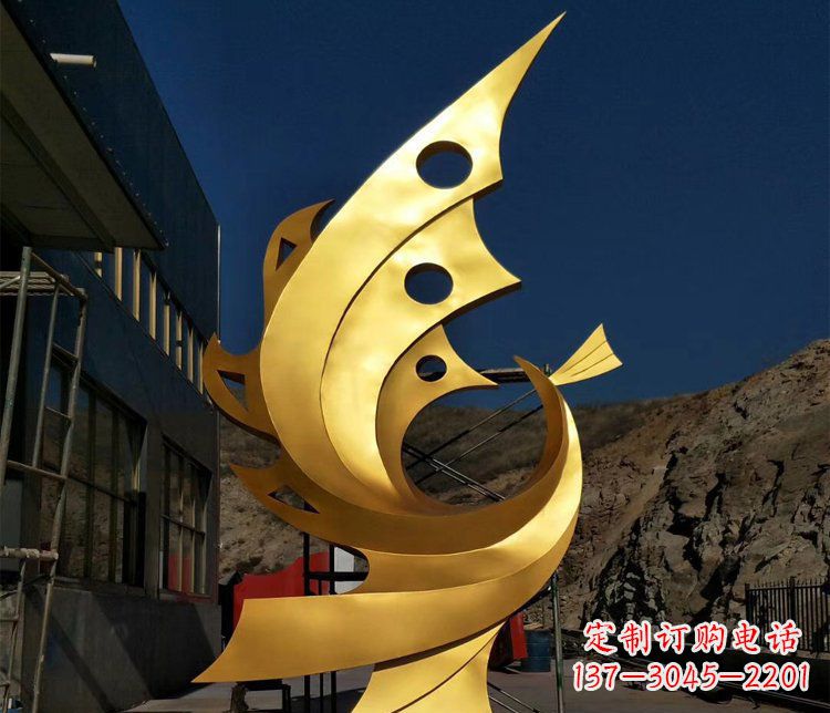 常州精美不锈钢抽象凤凰景观雕塑