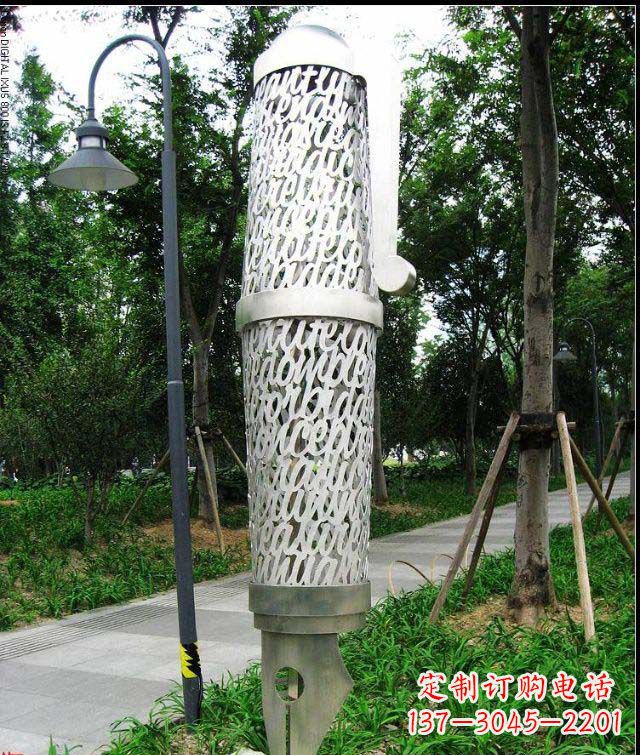 常州公园和空间绚丽抽象钢笔雕塑
