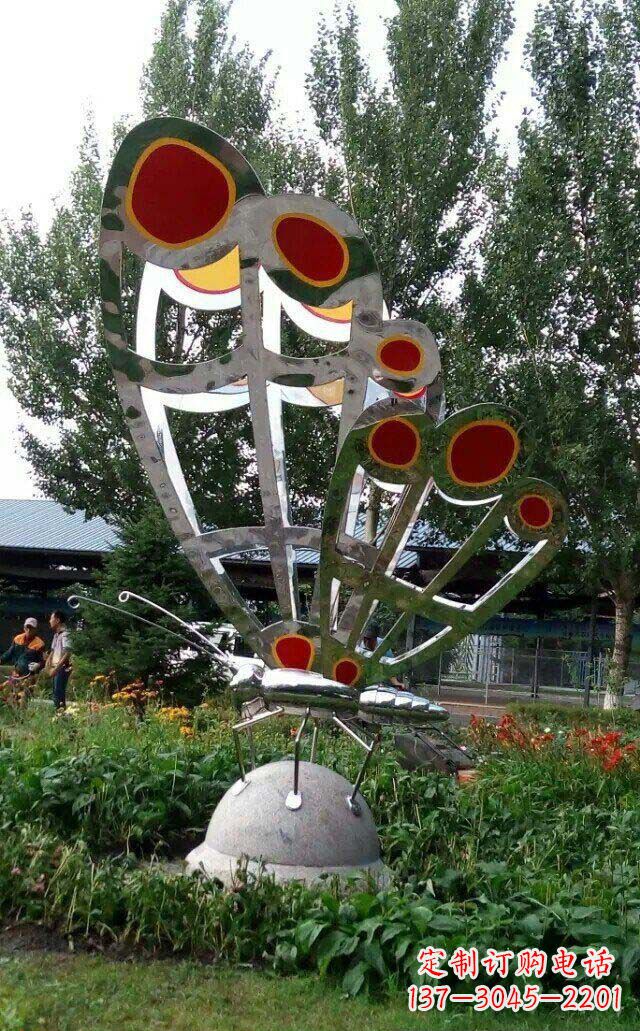 常州现代艺术不锈钢蝴蝶雕塑