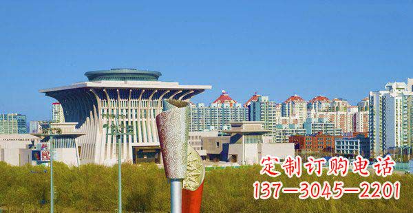常州高端特色不锈钢抽象火炬雕塑