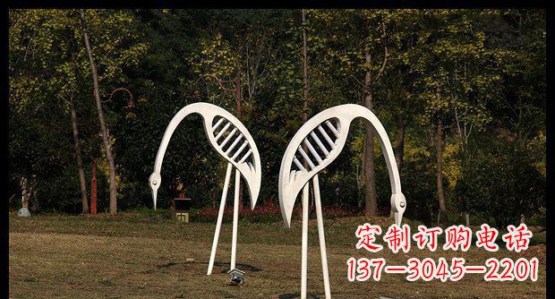 常州精美不锈钢仙鹤雕塑