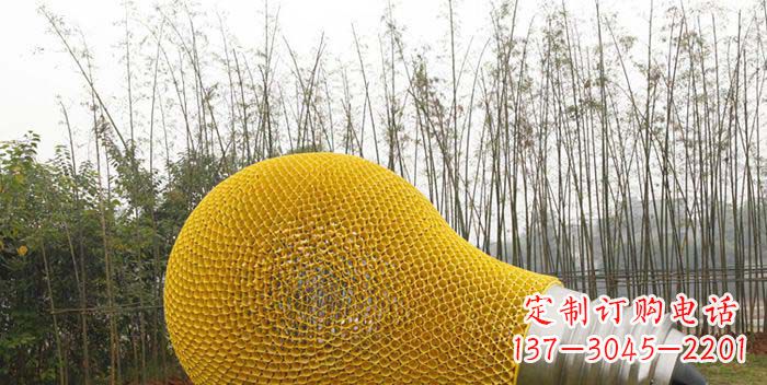 常州大型不锈钢灯泡雕塑