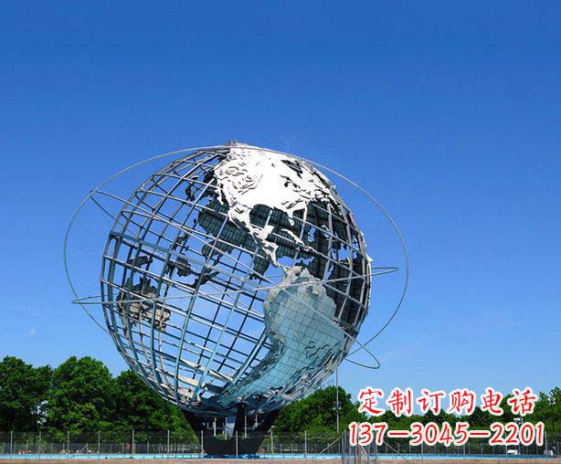 常州不锈钢地球仪摆件雕塑