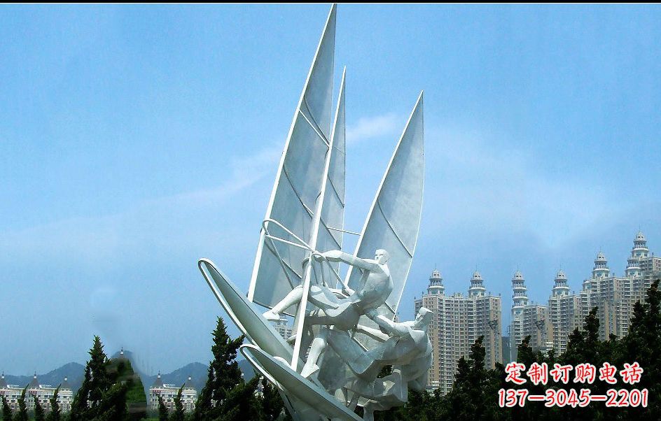 常州不锈钢帆船比赛雕塑