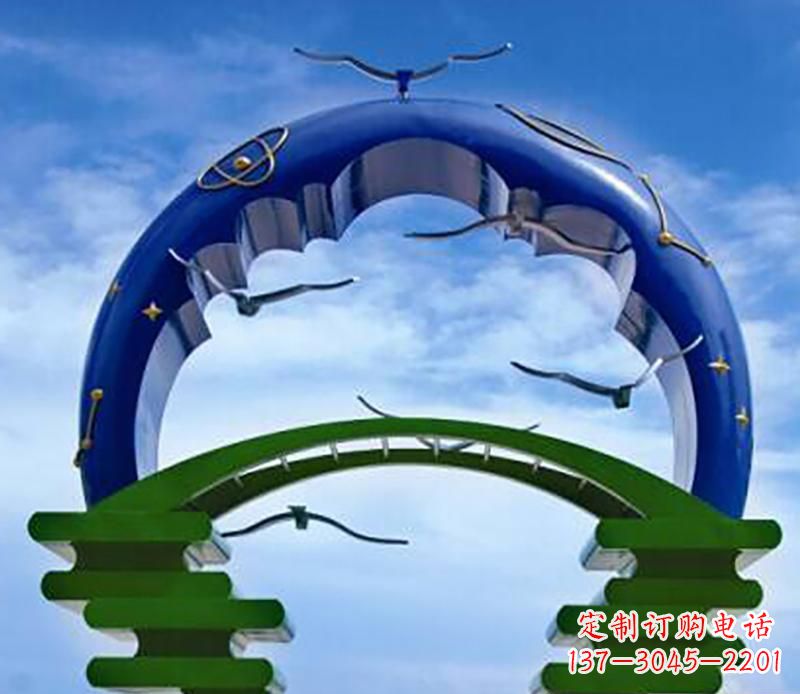 常州不锈钢帝王拱景观雕塑