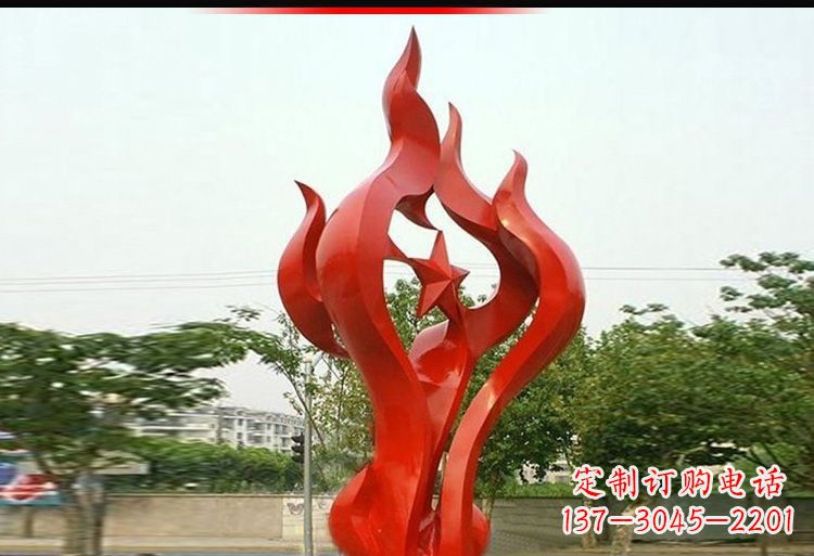 常州 不锈钢火炬雕塑-美轮美奂