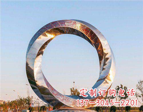 常州精美的不锈钢圆环景观雕塑