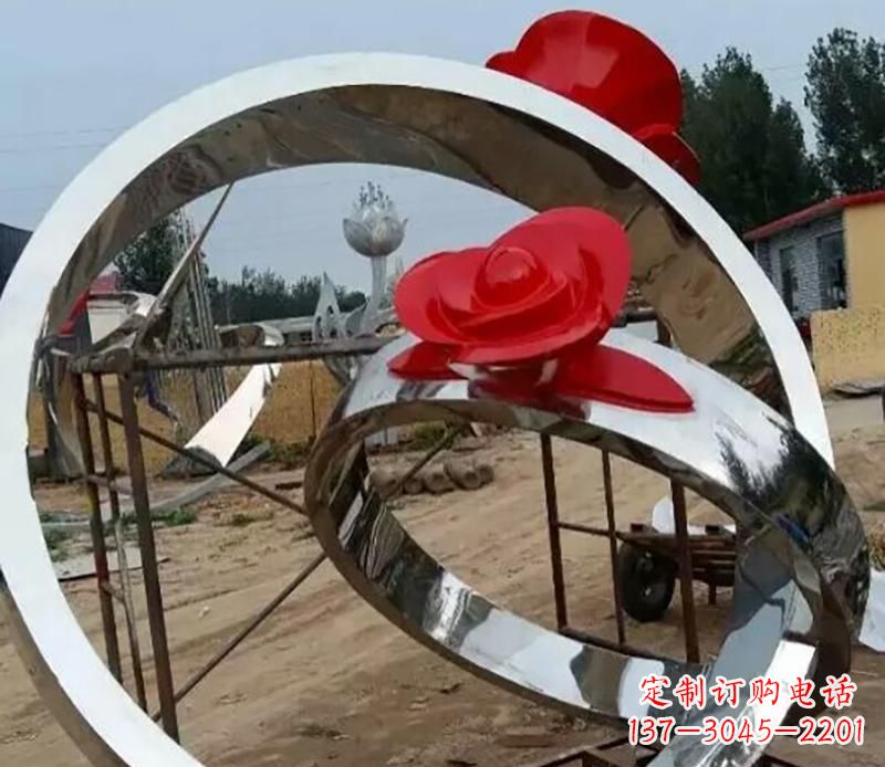 常州精致的不锈钢戒指雕塑