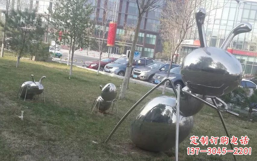 常州中领雕塑—不锈钢蚂蚁雕塑
